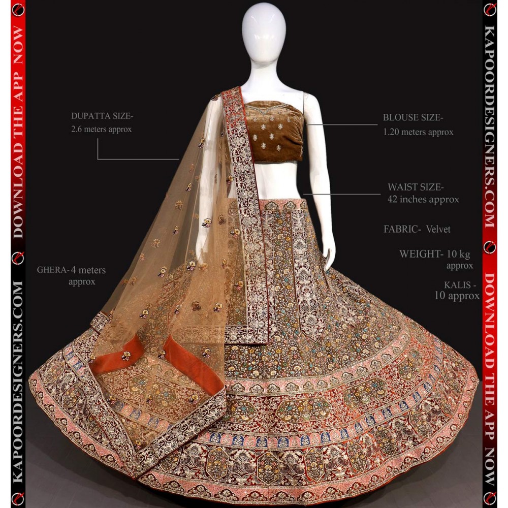 Buy Cream Raw Silk Embroidered Floral Sweetheart Neck Bridal Lehenga Set  For Women by Seema Gujral Online at Aza Fashions.