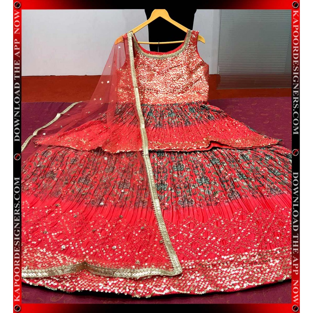 Gajri Anarkali Suit In Taffeta Silk – ReplicaVilla