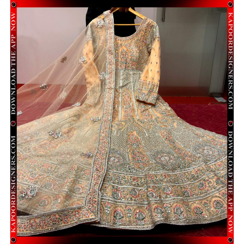 Buy Anarkali Gown Tissue Hand Work Indian Dresses Online for Women in USA