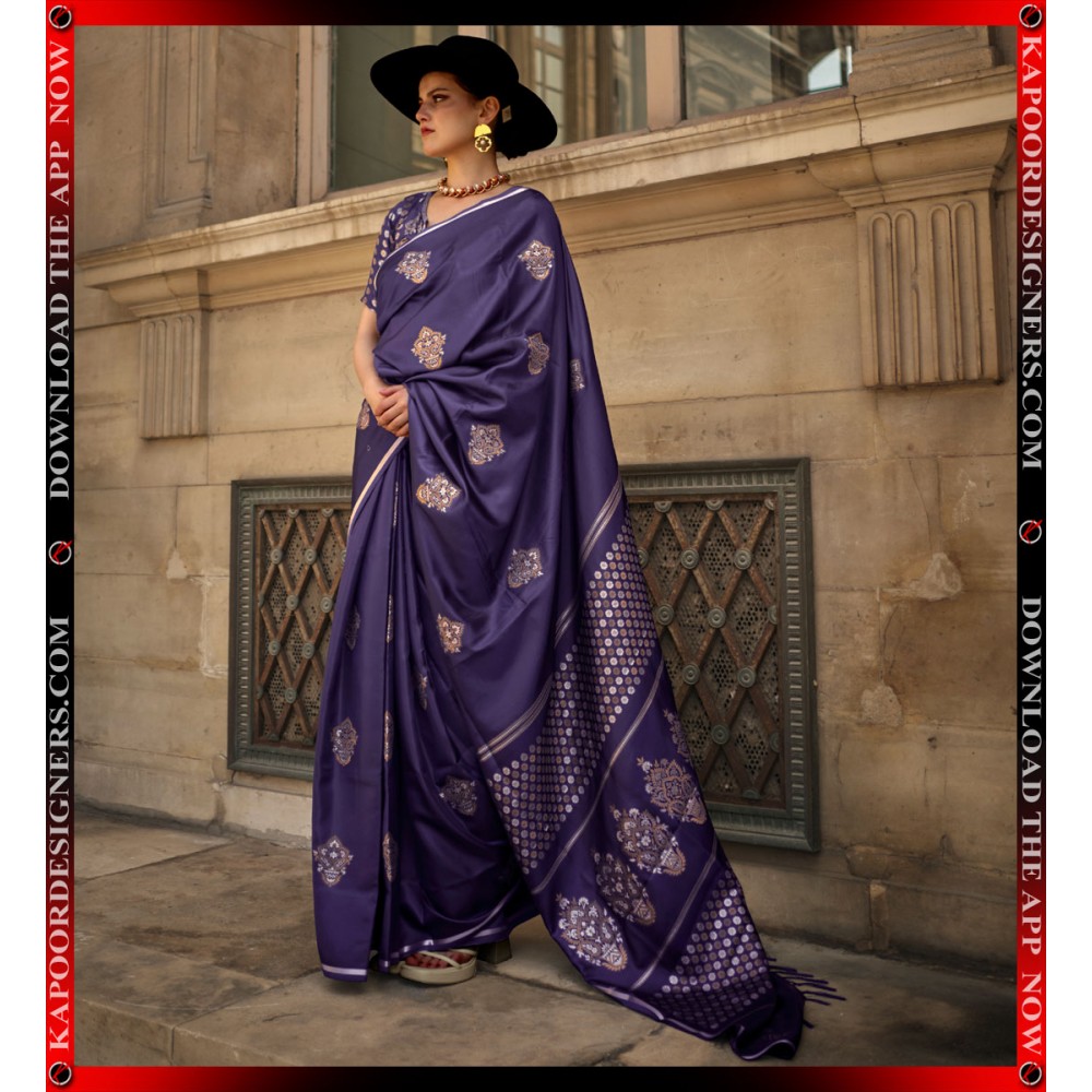 Buy Multicolored Banarasi Silk Printed Saree Party Wear Online at Best  Price | Cbazaar