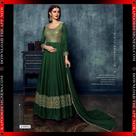 SKS-BREEZE-3092 GREEN ( SATIN GOWN )