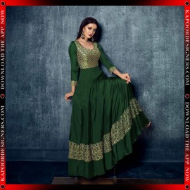 SKS-BREEZE-3092 GREEN ( SATIN GOWN )