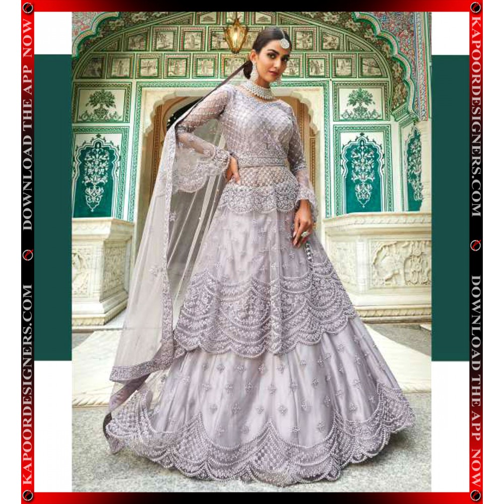 Net Embroidered Wedding Fancy Gown at Rs 1195 in Ahmedabad | ID: 20781804012